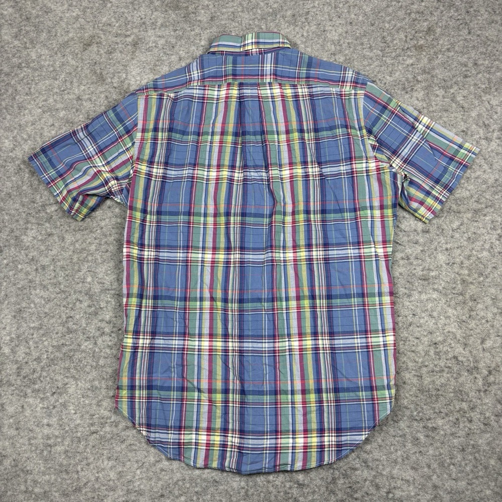 Vintage Ralph‎ Lauren Classic Fit Madras Plaid Button Down Shirt Mens Medium - Picture 6 of 7